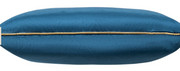 Nicholas Navy Pillow with Gold Piping