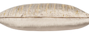 Viola Beige Gold Foil Print Pillow