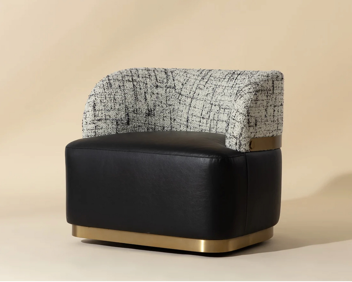 Balinda Black Swivel Lounge Chair
