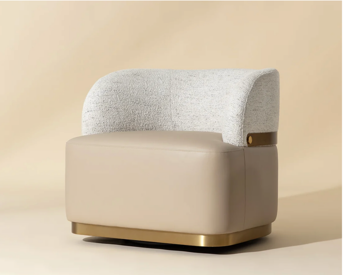 Balinda Black Swivel Lounge Chair