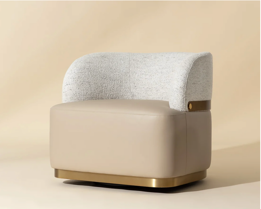 Balinda Black Swivel Lounge Chair