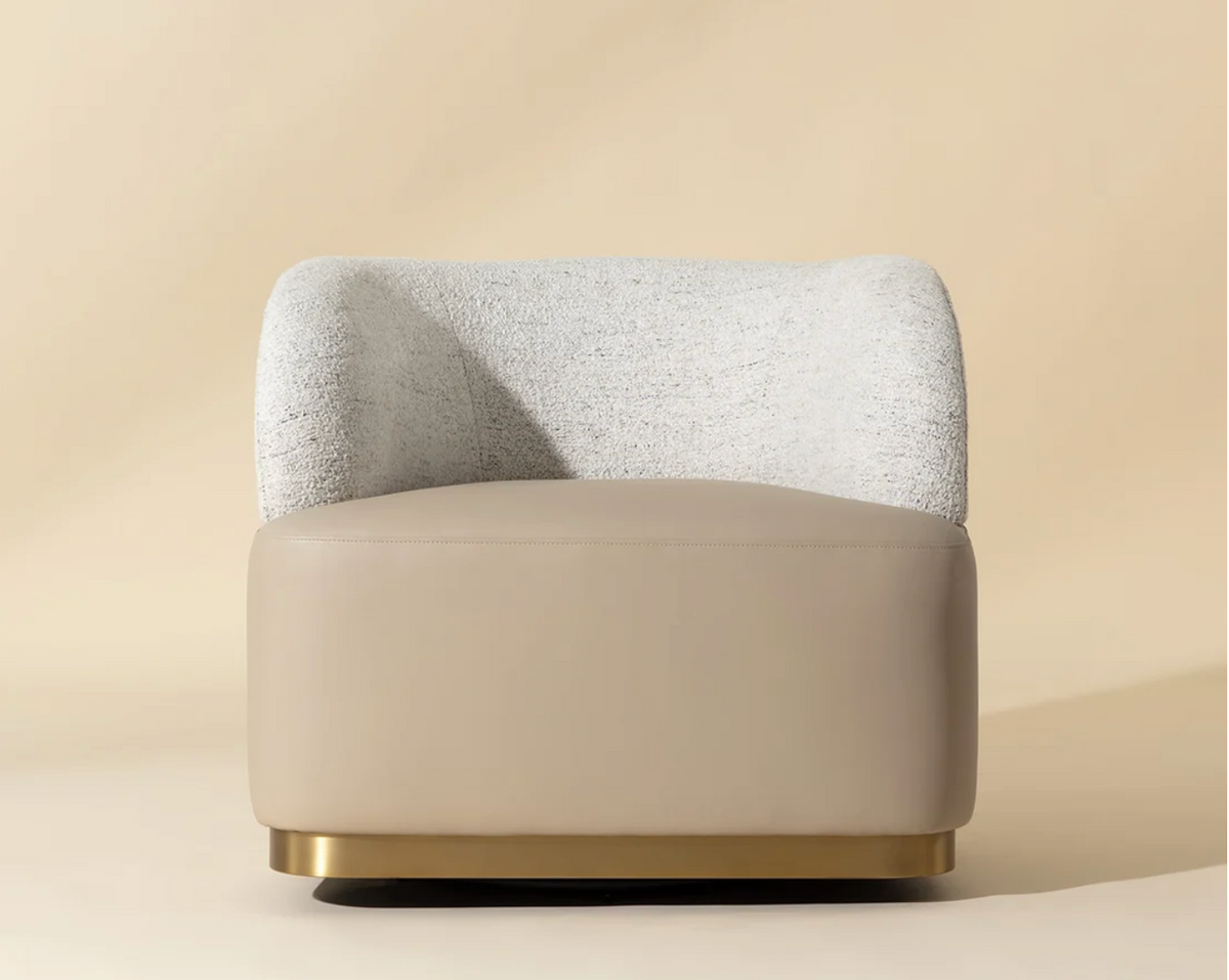 Balinda Black Swivel Lounge Chair