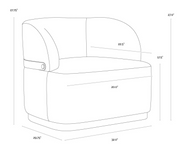 Balinda Black Swivel Lounge Chair