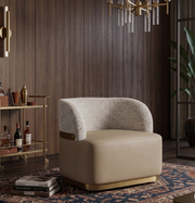 Balinda Black Swivel Lounge Chair