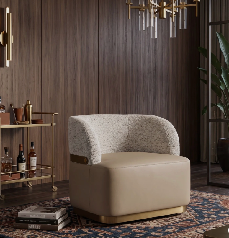 Balinda Black Swivel Lounge Chair