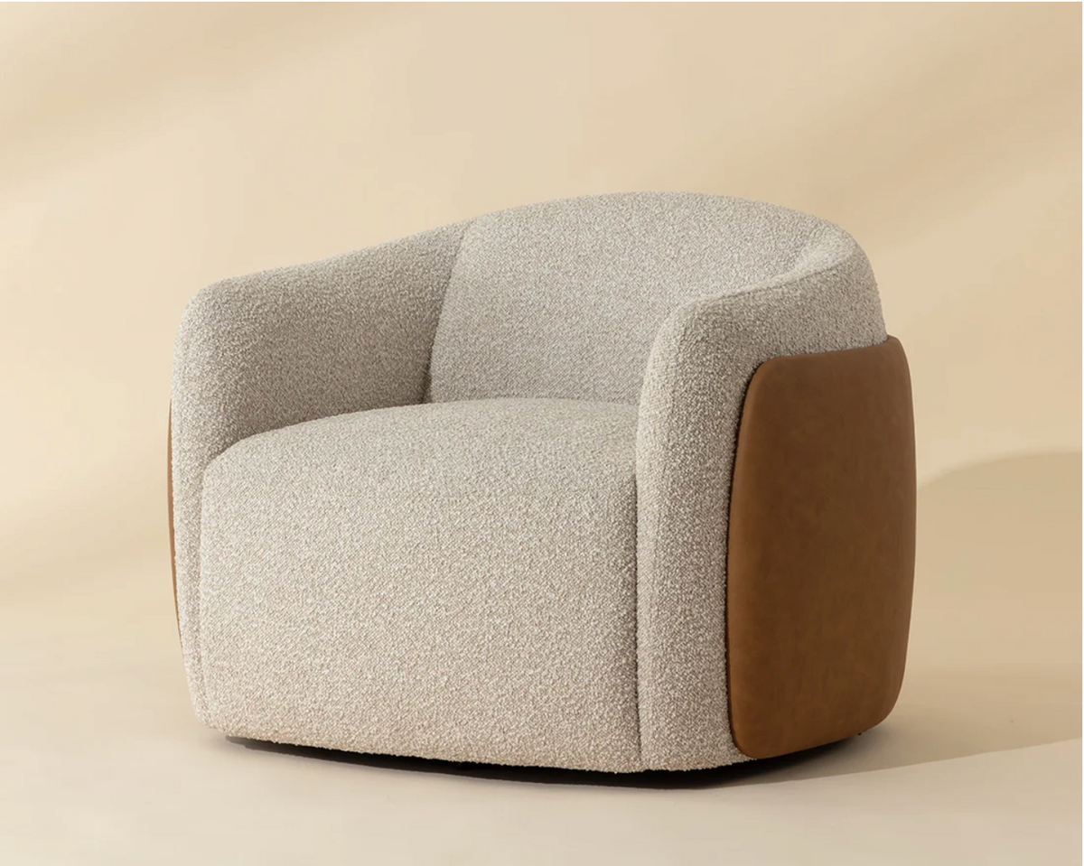 Cane Swivel Lounge Chair