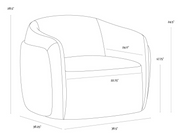 Cane Swivel Lounge Chair