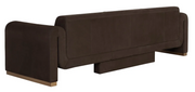 Bovine Brushed Gold - Nubuck Cocoa Leather Sofa