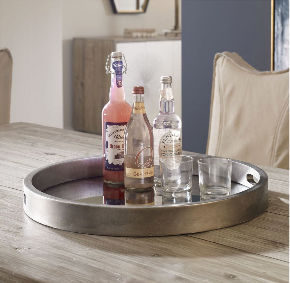 Bechet Tray Antique Silver