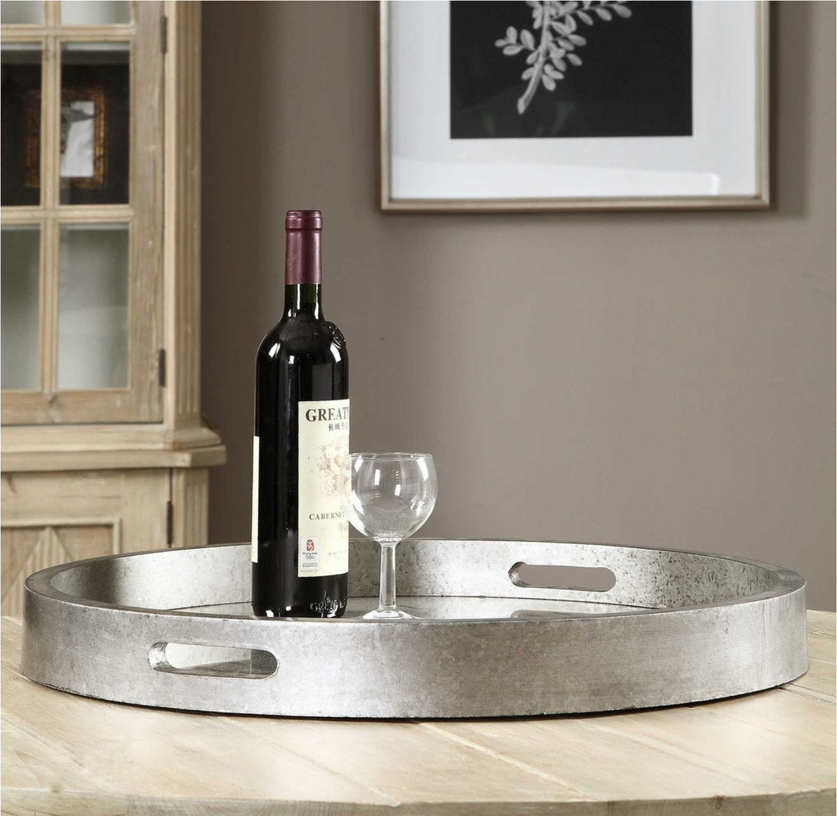 Bechet Tray Antique Silver