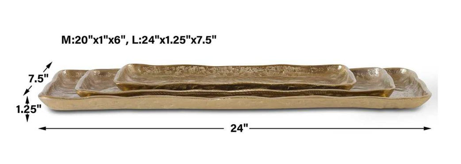 Artisan Trays Antique Gold S/3