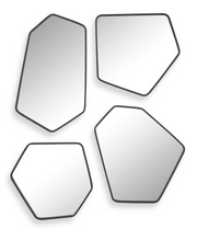 Linn Black Mirrrors Set of 4