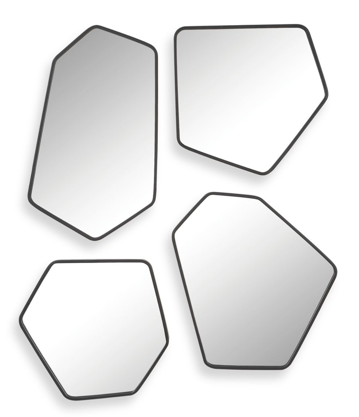 Linn Black Mirrrors Set of 4