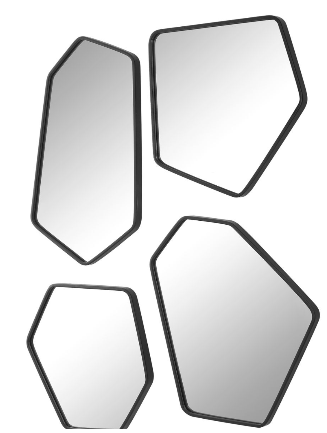 Linn Black Mirrrors Set of 4