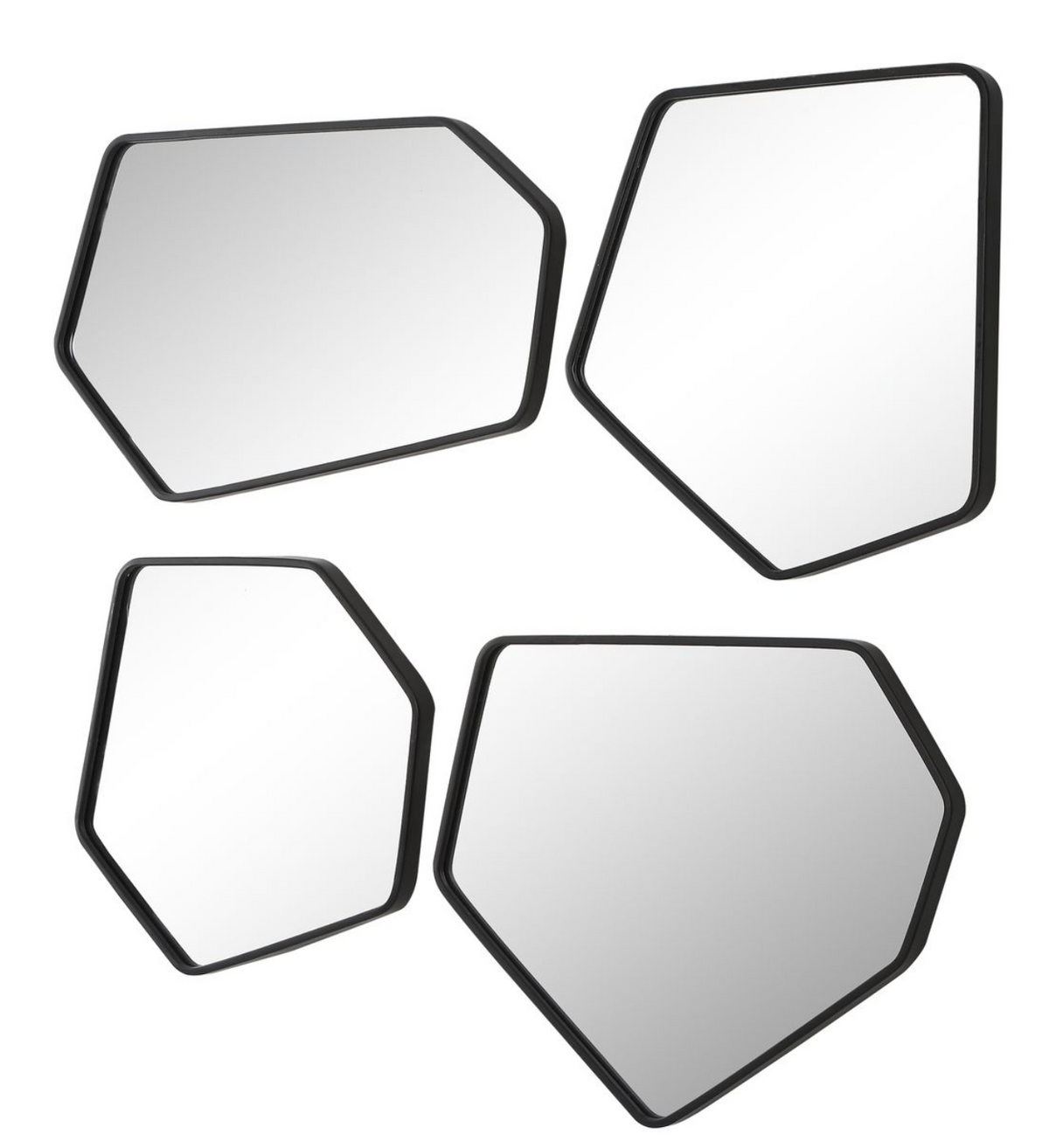 Linn Black Mirrrors Set of 4