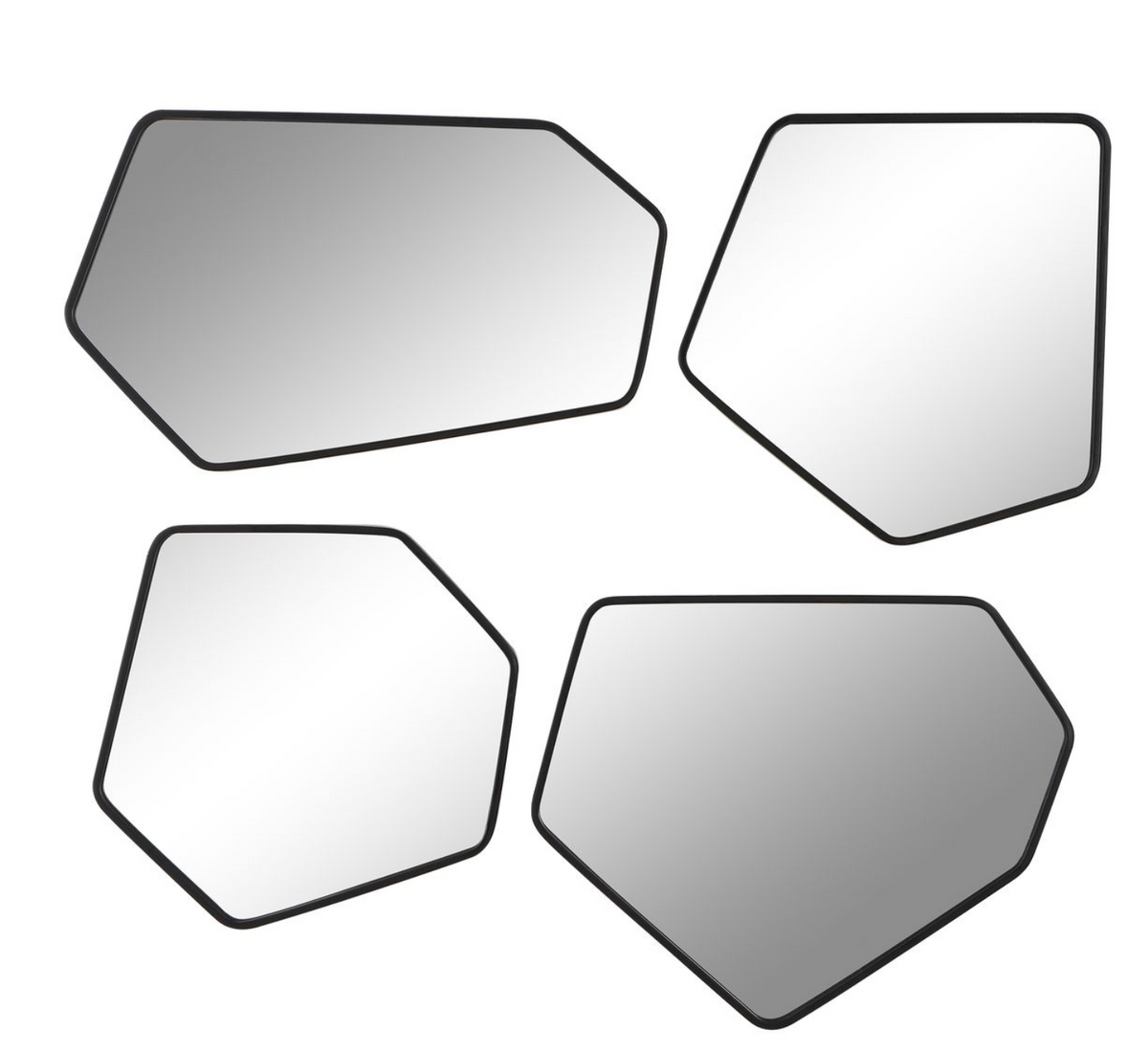 Linn Black Mirrrors Set of 4