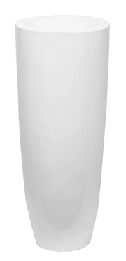 White Round Bottom Planter