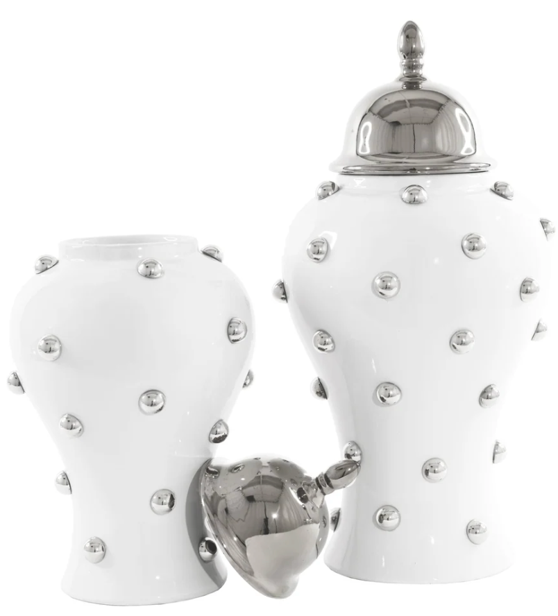 Pop Silver Ginger Jar Vase Large