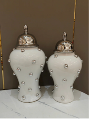 Pop Silver Ginger Jar Vase Large
