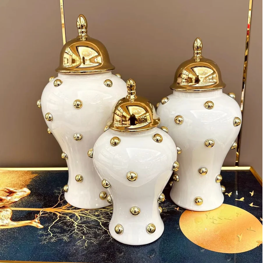 Pop Gold Ginger Jar Vase Small