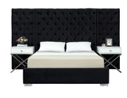 Veranda panel velvet queen bed