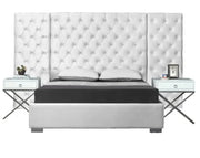 Veranda panel velvet queen bed