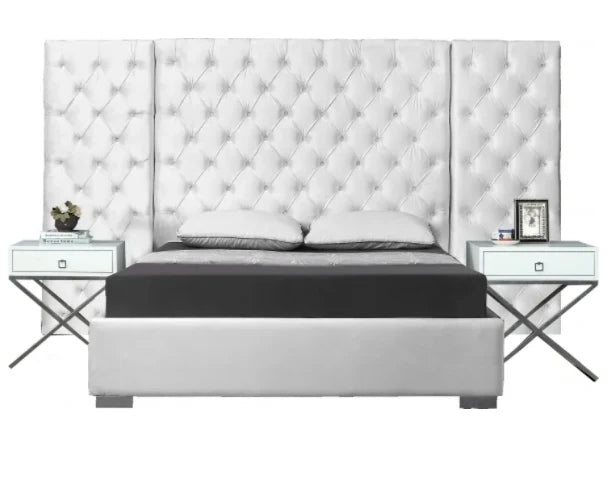 Veranda panel velvet queen bed