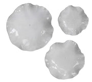 White Ceramic Indoor-Outdoor Wall Decor Set of 3 (Copy)