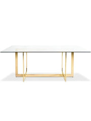 Casper Polished Dining Table Polished Gold