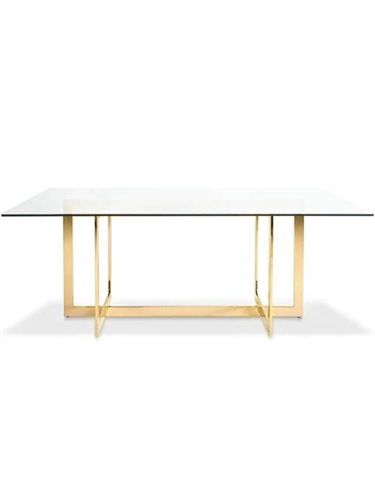 Casper Polished Dining Table Polished Gold