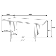 Drexel Acacia Live Edge Wood Dining Table