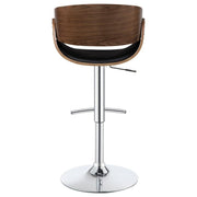 Oakland Black Adjustable Barstool Set of 2