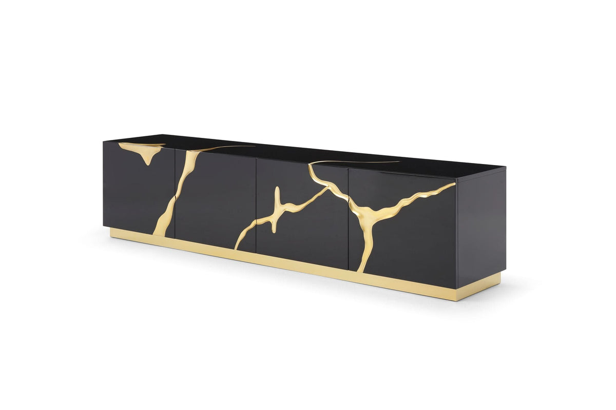 Black & Gold TV Stand