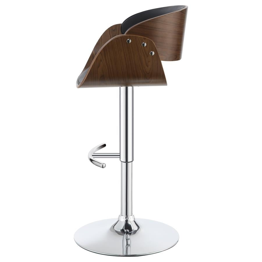 Oakland Black Adjustable Barstool Set of 2