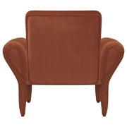 Rust Orange Velvet Accent Chair