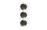 Orb Wall Tiles, Set of 3, Platinum Leaf