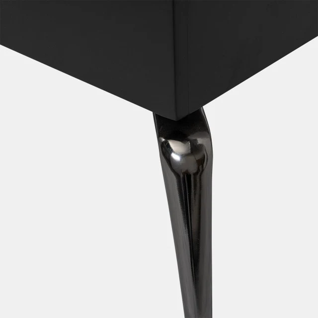 Black Wood & Glass Coffee Table