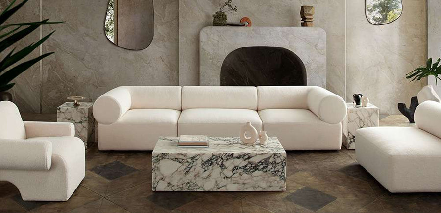 Venus 3 Piece Ivory Sofa