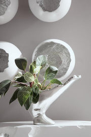 Burled Vase, Silver Leaf