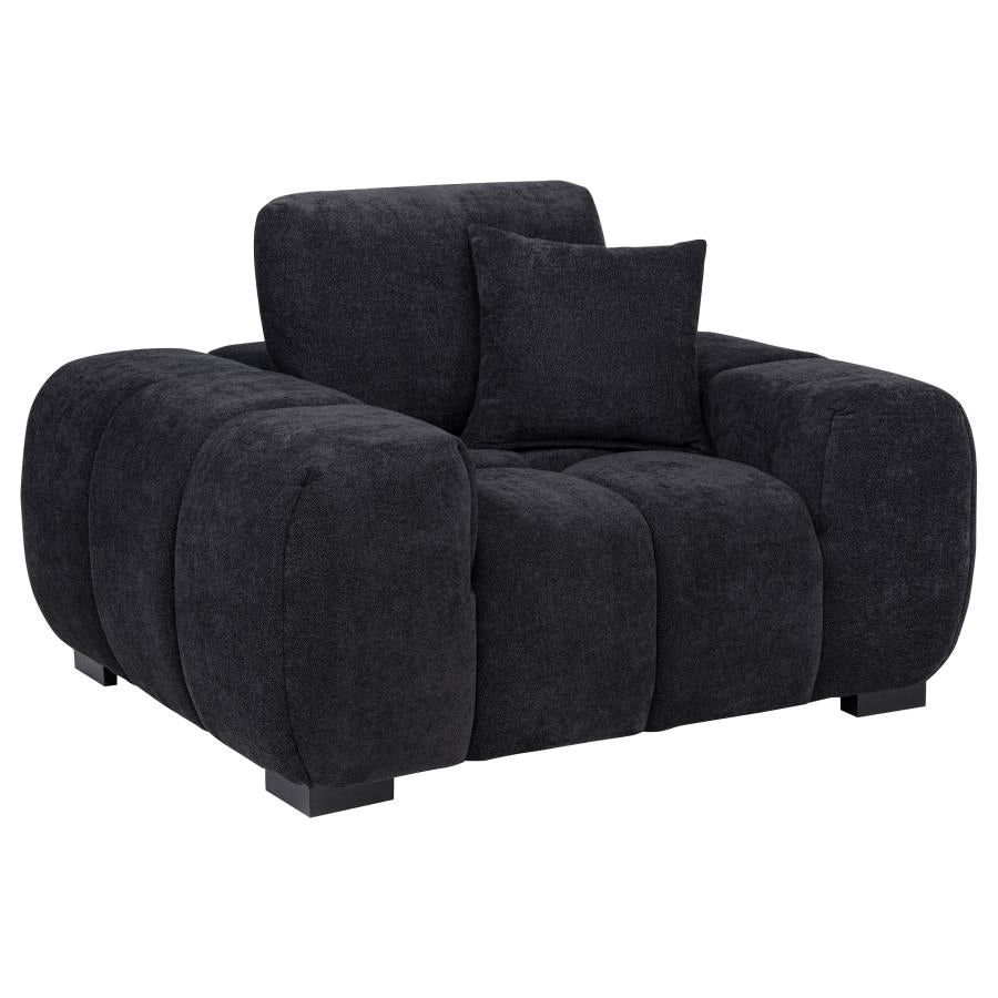 Black Upholstered Accent Chair
