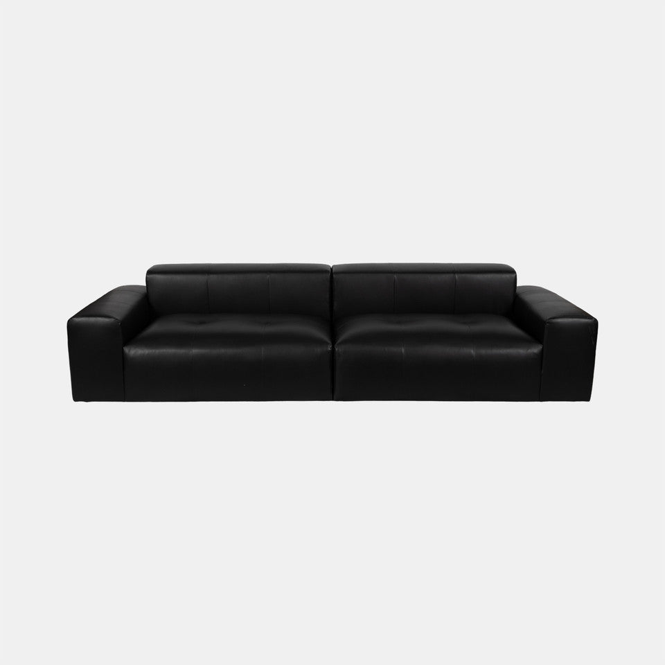 2 Piece Black Non Woven Sofa