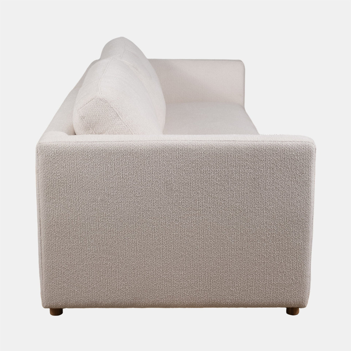 2 Piece White Fabric Sofa