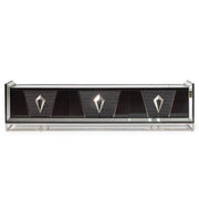 Glossy Charcoal Sand Media Cabinet