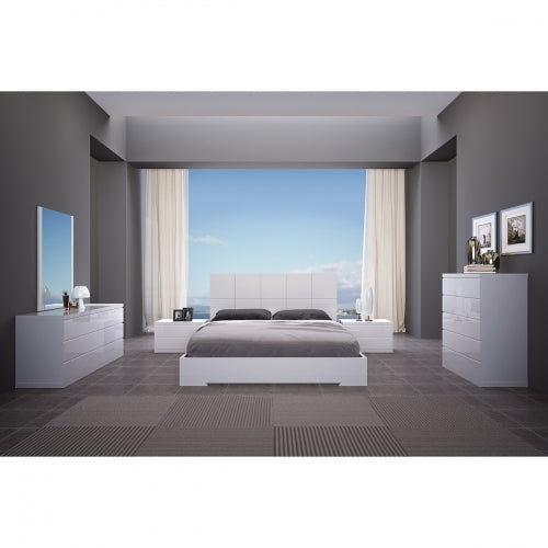 Anna Bed White Lacquer King
