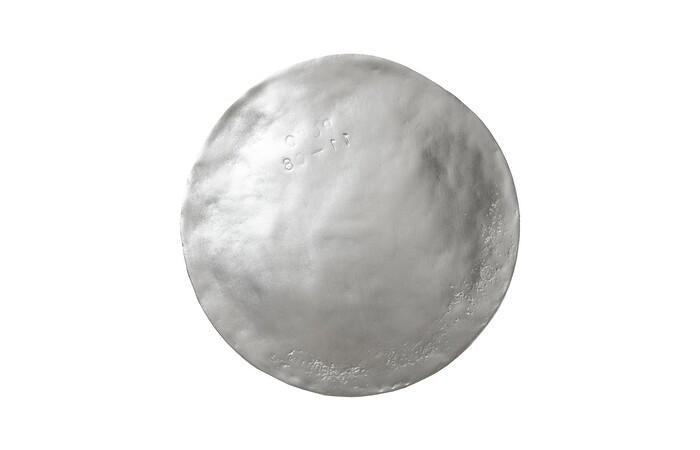Cast Oil Drum Wall Discs, Silver Leaf, Set of 4