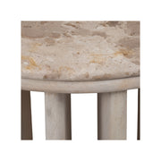 30" Natural Stone White Washed Coffee Table