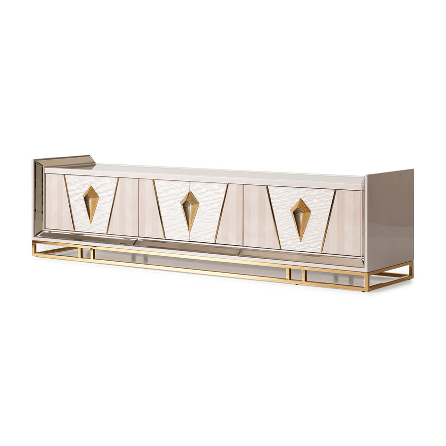 Shimmer Ivory Media Cabinet