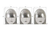 Fashion Faces Wall Art, Small, White and Silver Leaf, Set of 3