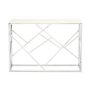Carol Faux Marble Top Console Table