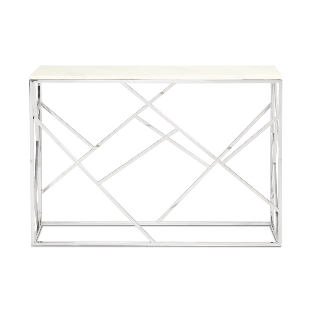 Carol Faux Marble Top Console Table